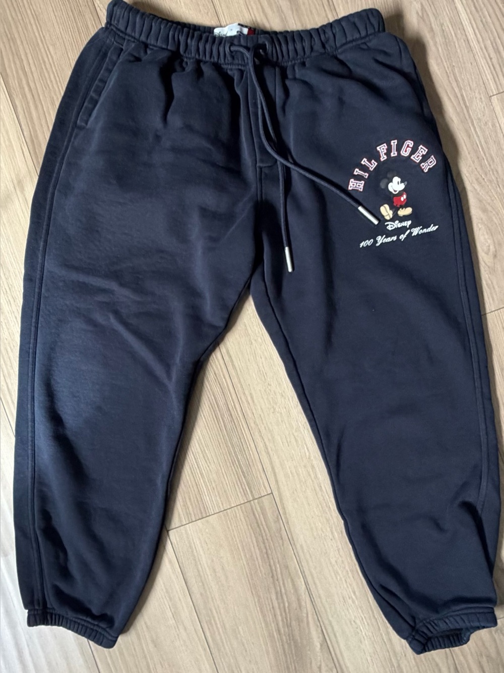 Tommy Hilfiger X Disney 100 Years Mickey Mouse Navy Sweatpants Sz Large